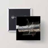De Hubble ruimtetelescoop Vierkante Button 5,1 Cm (Voorkant /achterkant)