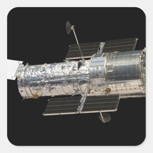 De Hubble ruimtetelescoop Vierkante Sticker (Voorkant)