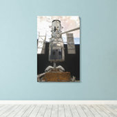 De Hubble Space Telescope Space Shuttle Atlant Canvas Afdruk (Insitu (Houten vloer))