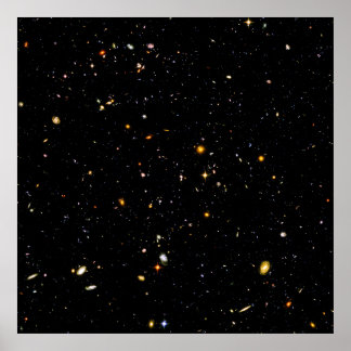 De Hubble Ultra Deep Field - Foto van sterrenstels Poster
