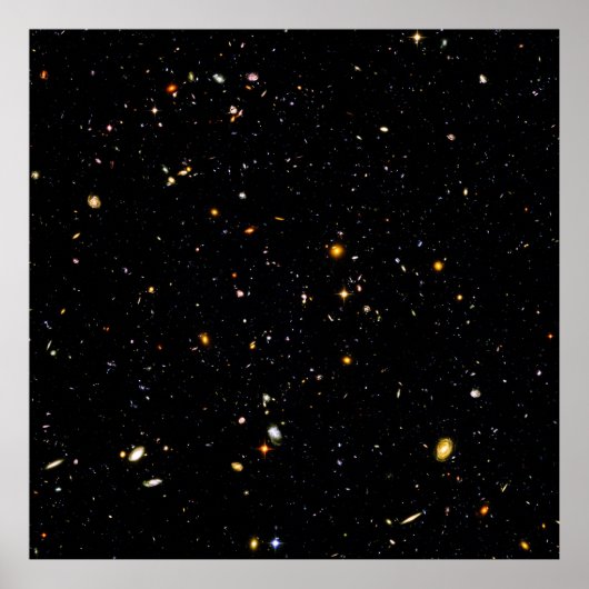 De Hubble Ultra Deep Field - Foto van sterrenstels Poster (Voorkant)