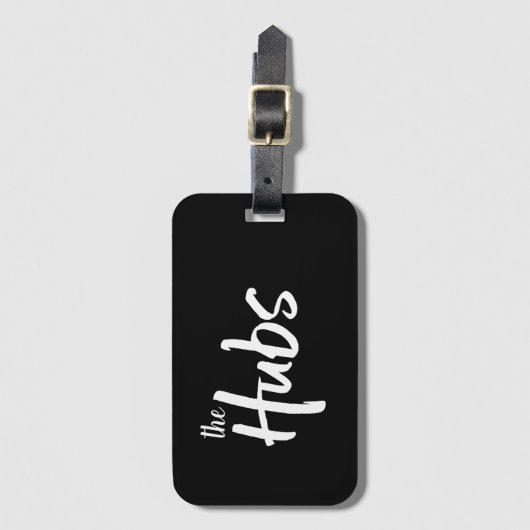 De Hubs Whimsical Typografie voor de Groom Bagagelabel (Voorkant (verticaal))