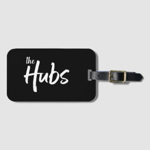 De Hubs Whimsical Typografie voor de Groom Bagagelabel