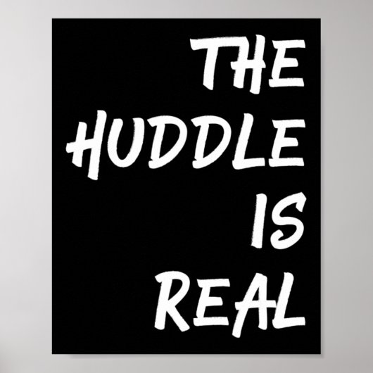 De Huddle is Real Fun Football voor Herfst Poster (Voorkant)