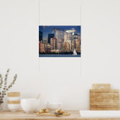 De Hudson-rivier in New York verzorgen Poster (Keuken)