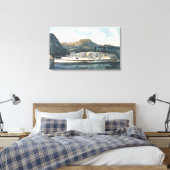 De Hudson Steamboot "St. John' Canvas Afdruk (Insitu (Slaapkamer))