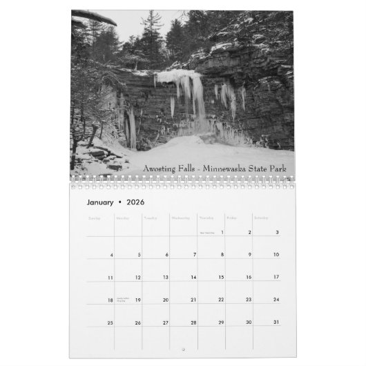 De Hudsonvallei 2026 Kalender (Jan 2026)