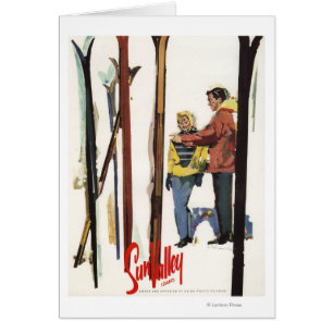 De huid staat op sneeuw door een paar Posters