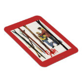 De huid staat op sneeuw door een paar Posters Magneet (Rechterzijde)