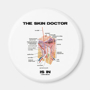 De huidarts is er (dermatologische houding). magneet