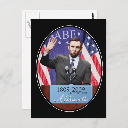 De huidige Abraham Lincoln Briefkaart (Voorkant / Achterkant)