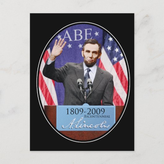 De huidige Abraham Lincoln Briefkaart (Voorkant)