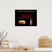 De huidige gasprijzen poster (Keuken)