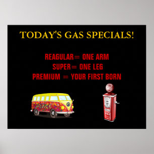 De huidige gasprijzen poster