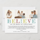 De huidige kerstfoto's 'GELOVEN' Collage Feestdagenkaart (Voorkant)