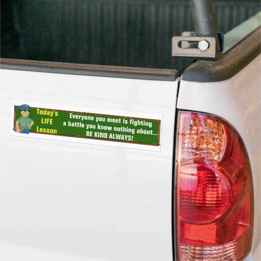 De huidige LEVENSDUUR Les... als je op tijd bent.. Bumpersticker (Op Truck)