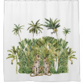 De huidige palmbomen van tropisch Oerwoud Douchegordijn (Voorkant)