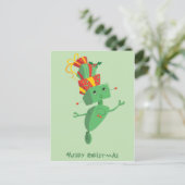 De Huidige Robot van Kerstmis Feestdagenkaart (Staand voorkant)