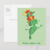 De Huidige Robot van Kerstmis Feestdagenkaart (Voorkant / Achterkant)