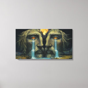 De huilende bifurcaat canvas afdruk