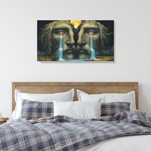 De huilende bifurcaat canvas afdruk (Insitu (Slaapkamer))