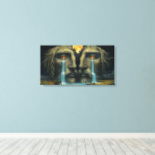 De huilende bifurcaat canvas afdruk (Insitu (Houten vloer))