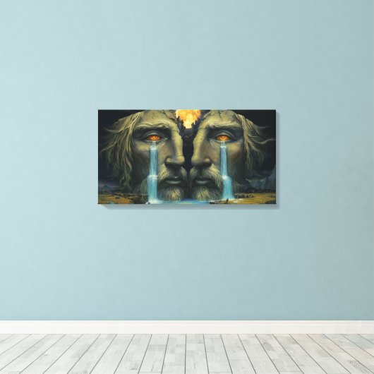 De huilende bifurcaat canvas afdruk (Insitu (Houten vloer))