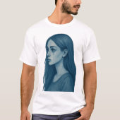 De huilende blauwe schoonheid t-shirt (Voorkant)