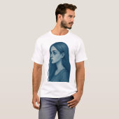 De huilende blauwe schoonheid t-shirt (Voorkant volledig)
