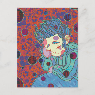 De huilende clown briefkaart