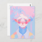 De huilende clown briefkaart (Voorkant / Achterkant)