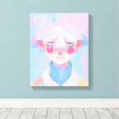 De huilende clown canvas afdruk (Insitu (Houten vloer))