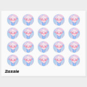 De huilende clown ronde sticker (Vel)
