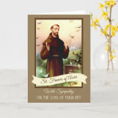De Huisdieren St. Francis van de sympathie van Kaart (Gele Bloem)