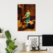 De Huishoudgod door John William Waterhouse Poster (Thuiskantoor)