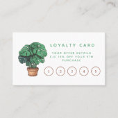 De huiswinkel van het plant is een trouwe kaart. klantenkaartje (Voorkant)