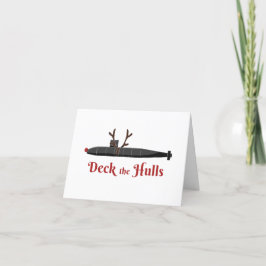 De Hulls decuteren - onderzeese rendierkaart Bedankkaart