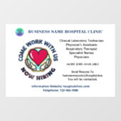 De hulp Gezocht nu het Huren van Werknemers person Raamsticker (Vel)