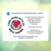 De hulp Gezocht nu het Huren van Werknemers person Raamsticker (Vel 3)