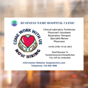 De hulp Gezocht nu het Huren van Werknemers person Raamsticker