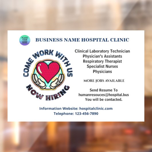 De hulp Gezocht nu het Huren van Werknemers person Raamsticker (Vel 2)