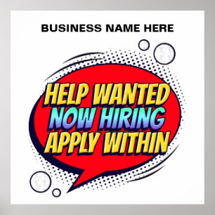 De Hulp van Banen wilde nu Aangepast aanwerven van Poster