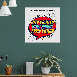 De Hulp van Banen wilde nu Aangepast aanwerven van Poster