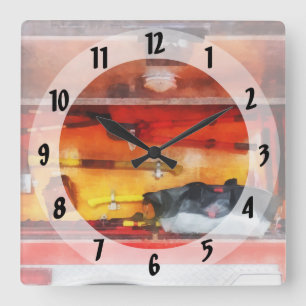 De Hulpmiddelen van brandweerlieden van de Handel Vierkante Klok