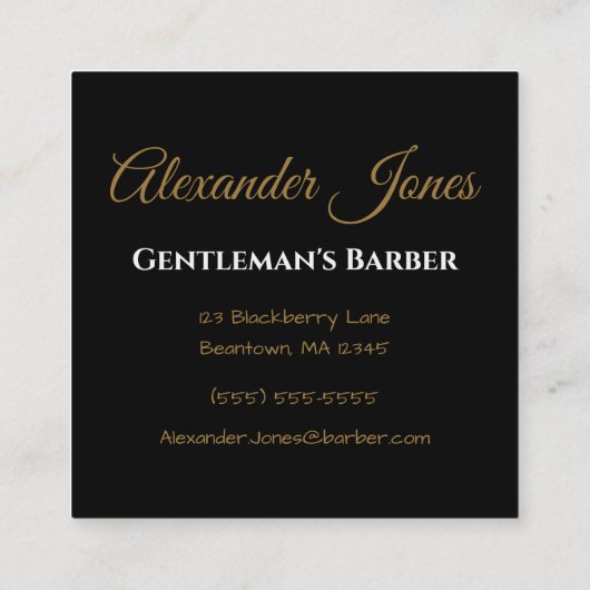 De hulpmiddelen van de Handel personaliseren Vierkante Visitekaartje (Achterkant)