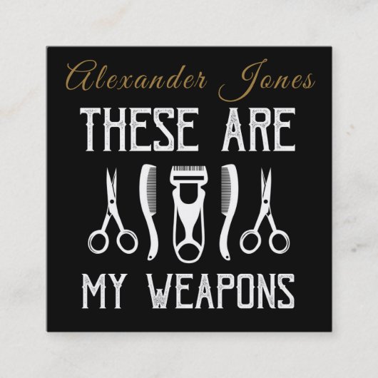 De hulpmiddelen van de Handel personaliseren Vierkante Visitekaartje (Voorkant)