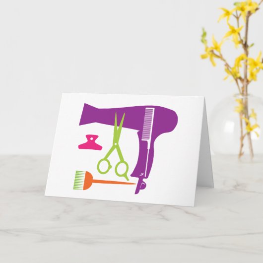 De hulpmiddelen van kapsels kaart (Gele Bloem)