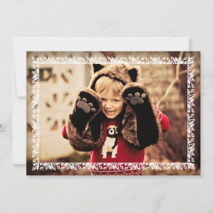 De hulst verlaat de Witte Groet van de Foto van Feestdagenkaart