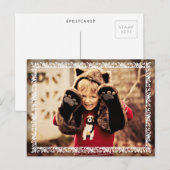 De hulst verlaat de Witte Groet van de Foto van Feestdagenkaart (Voorkant / Achterkant)