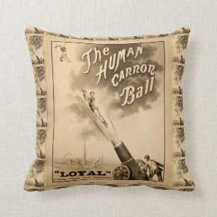 De Human Cannon Ball Circus Act Kussen